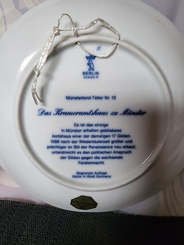 koktel set: Tanjiri novi za na zid iz 70ih.god.Berlin dizajn. Nemacki porcelanski — 4