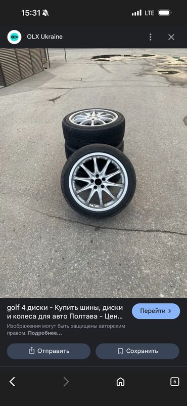 Колеса в сборе: Колеса в сборе 215 / 55 / R 17, Лето, Б/у, Комплект, Легковые, Литые, отверстий - 5 — 1