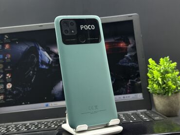 Poco: Poco C40, Б/у, 64 ГБ, цвет - Зеленый, 2 SIM