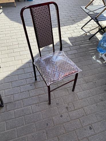 kafe stol: Metall karkaslı yumşaq oturacaqlı stullar - Material: möhkəm metal — 2