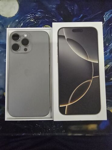 покупаем бу кондиционеры: IPhone 16 Pro Max, Колдонулган, 256 ГБ, Natural Titanium, Куту, 100 %