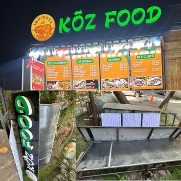 Restoran, kafelər: Doner evi ucun yazi reklami satilir.isiqlidir dest sekilde