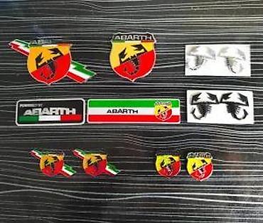 Auto delovi, gume i tjuning: Fiat Abarth znakovi oznake. Abarth samolepljivi metalni znakovi za — 9