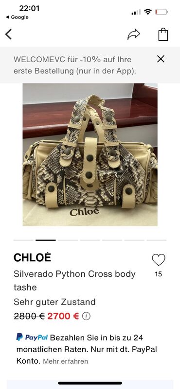 Torbe: Torba za rame, Chloé, Materijal: Koža — 15