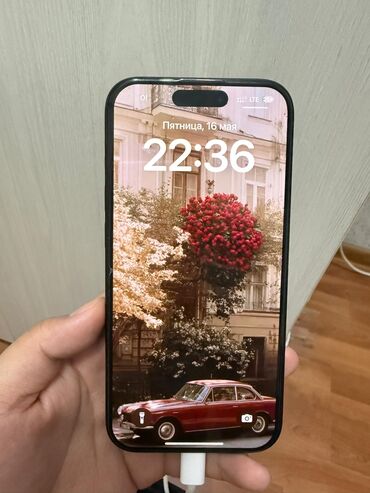 Apple iPhone: IPhone 15 Pro, Б/у, Черный, Защитное стекло, Чехол, Кабель, 89 %