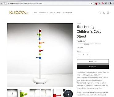 Ostali dečiji nameštaj: Dečji samostojeći čiviluk sa kružnom bazom - Stabilna teška baza od — 8