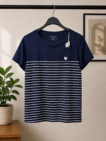 sortlar: Tom Tailor qısaqoll köynək (T‑shirt) – dənizçi tərzində zolaqlı — 1