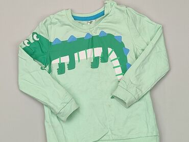 zielona bluzka z długim rękawem: Bluzka, 1.5-2 lat, 86-92 cm, stan - Dobry