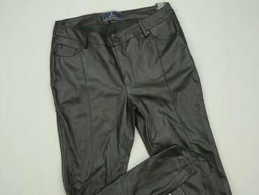 czarna błyszcząca sukienki: Material trousers for women, Medicine, L (EU 40)