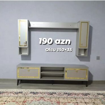 Yataq otağı dəstləri: Yeni, Künc Tv altlığı, Polkalı, Laminat, Azərbaycan