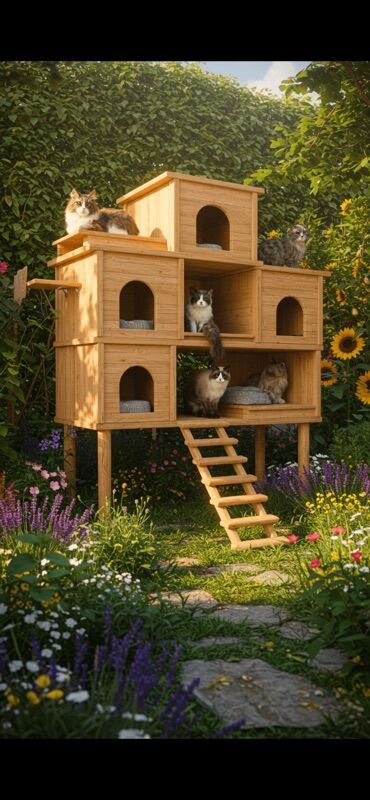 Yuvalar: Məhsul: Pişiklər üçün çoxfunksiyalı evlər və mebel - Daxili pişik — 9