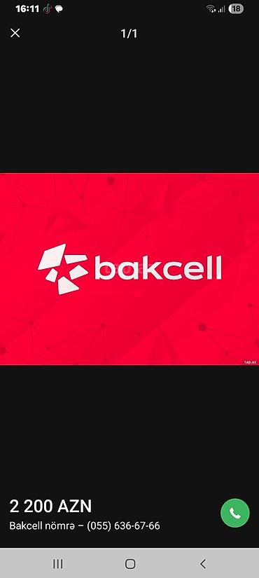 Услуги: Bakcell nömrə satışda: 055 636 67 66 - Operator: Bakcell - Yadda — 1