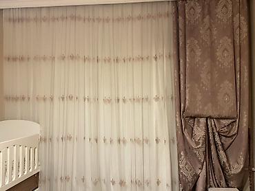 sadə pərdələr: İşlənmiş, Pərdə, rəng - Qəhvəyi, Ünvandan götürmə, Ödənişli çatdırılma — 1