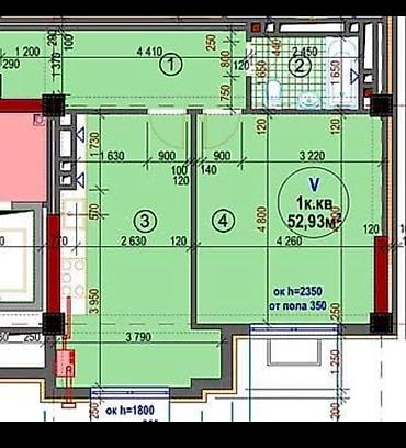 1 комната, 52 м², Азия Молл Элитка, 10 этаж, ПСО (под самоотделку) at lalafo.kg 1 комната, 52 м², Азия Молл Элитка, 10 этаж, ПСО (под самоотделку)