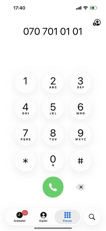 azercell operator 2002: Nömrə: ( 070 ) ( 7010101 ), Yeni — 1