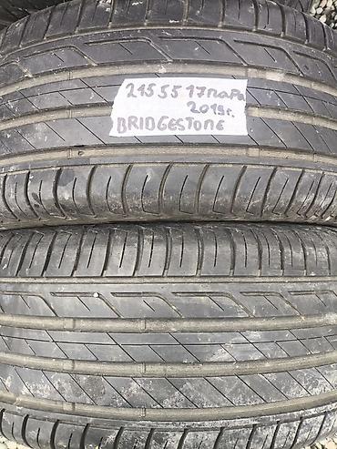 21555: Шины 215 / 55 / R 17, Лето, Б/у, Пара, Легковые, Bridgestone — 1