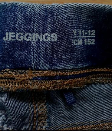 alpaka kaputi: Ovs jeggings pantalone od teksasa, za devojcice, u plavoj boji. Model — 3