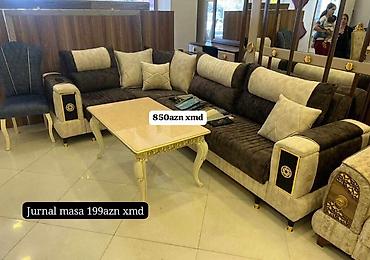 Ev üçün mebel: Künc divan dəsti və jurnal masa - Künc divan: geniş oturma sahəsi — 1