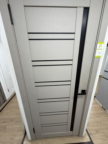 двери на контейнер: Жабык ички эшик, МДФ, Лофт стили менен, түсү - Боз, 200 * x 60 см