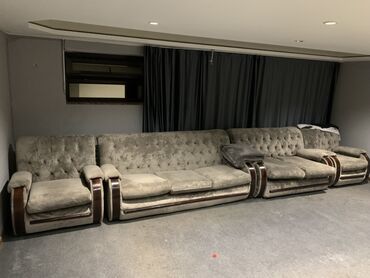 офисная мебель ош: Ашкана үчүн жумшак бурчек, түсү - Боз