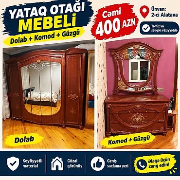 Aynur92👑kod0001 Qiymət: 400 AZN 🛏️ YATAQ OTAĞI MEBELİ SATILIR ✨ Dolab