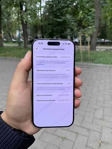 чехл: IPhone 16 Pro, Б/у, 256 ГБ, Черный, Защитное стекло, Чехол, 89 % — 5