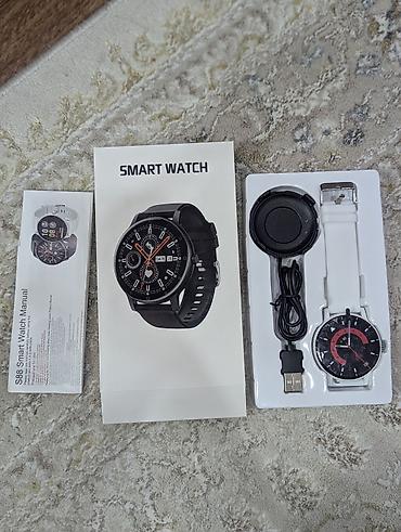 Смарт-часы: Умные часы S88 Smart Watch - Круглый корпус с сенсорным экраном — 2