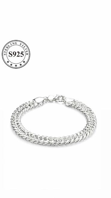 Aksesuarlar: S925 Sterlinq Gümüş Bilərzik 🎁 Qablaşdırma hədiyyə - Material: 925 — 7