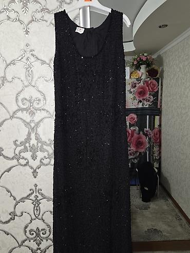 Вечерние платья: Вечернее платье, А-силуэт, Длинная модель, Шифон, С рукавами, Стразы, M — 6