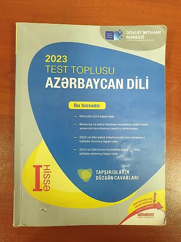 Testlər: Məhsul: 2023 Test Toplusu – Azərbaycan Dili (I hissə) Təsvir: - — 1