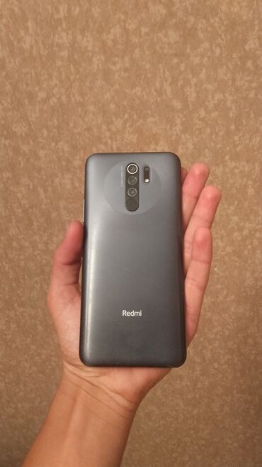 redmi 9: Xiaomi Redmi 9, 64 GB, rəng - Boz, 
 Barmaq izi, Face ID