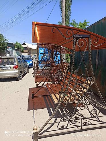 Садовые качели: Садовые качели Металл, Со спинкой, С крышей at lalafo.kg — 2 Садовые качели: Садовые качели Металл, Со спинкой, С крышей — 2