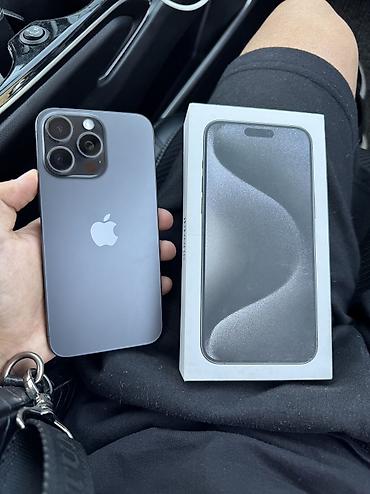 iphone duo: IPhone 15 Pro Max, Б/у, 256 ГБ, Space Gray, Коробка, 82 % — 1