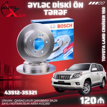 disk satisi: Ön, Toyota Land Cruiser, 2003 il, Yeni