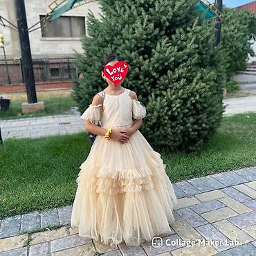 Детское платье, цвет - Бежевый, Б/у at lalafo.kg Детское платье, цвет - Бежевый, Б/у