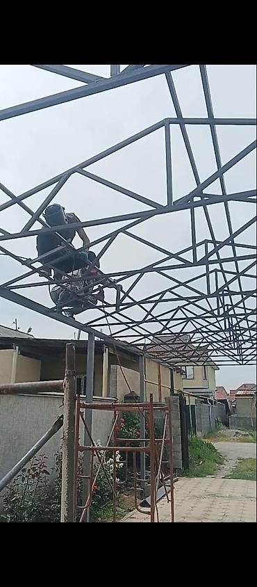 Үй жана бакча үчүн бардык: Навес, Эки кабат чатыр, Металл, Профнастил, Жаңы, Орнотуу — 3