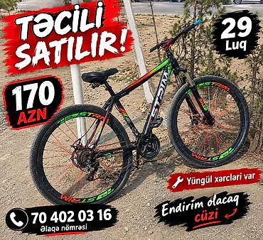 Təcili satılır: STi RM MTB velosiped - Təkər ölçüsü: 29" - Çərçivə lalafo.az -da Təcili satılır: STi RM MTB velosiped - Təkər ölçüsü: 29" - Çərçivə