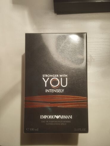 Şəxsi əşyalar: Armani Stronger with you intensely orginal qr kod oxudanda çıxır 100