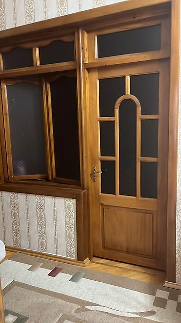 alca agaci: Taxta otaq qapısı – şüşəli dekorativ dizayn - Material: tam taxta — 3