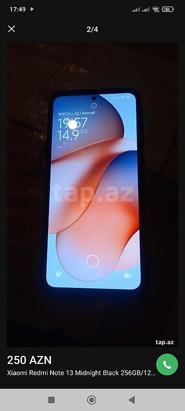 процессор amd ryzen 5 5600: Redmi Note 13, 256 ГБ, цвет - Черный, Две SIM карты — 4