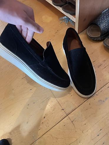 loro piano: Qara rəngli kişi loaferləri - Model: slip-on loafer - Material — 1