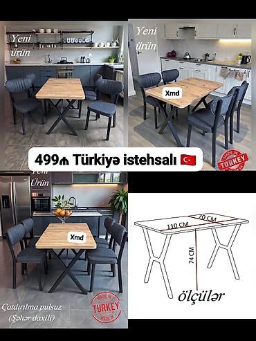 Türkiyə istehsali Yeni Masa 4 stulla 499₼ Catdirilma şəhər daxili lalafo.az -da Türkiyə istehsali Yeni Masa 4 stulla 499₼ Catdirilma şəhər daxili