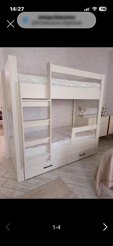 2х yarus carpayı: Oğlan və qız üçün, Yeni, Çarpayı, Matras ilə, Siyirməli, Laminat — 2