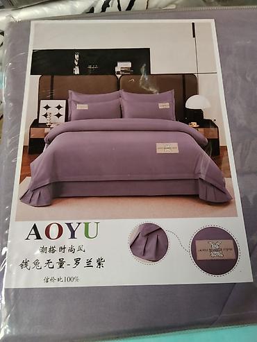 bed sheets: Комплект постельного белья AOYU, лавандовый - Цвет: однотонный — 2
