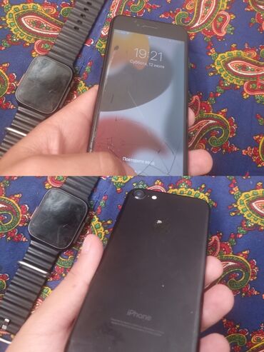 телефоны редми 8: IPhone 7, Колдонулган, 128 ГБ, Кара, 74 %
