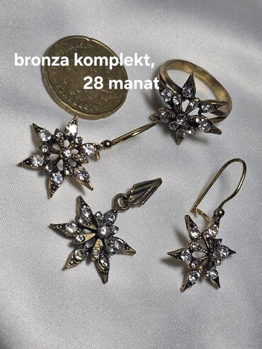 Zərgərlik dəstləri: Dəstə daxildir: Boyunbağı, Üzük, Sırğa, 1 g — 4