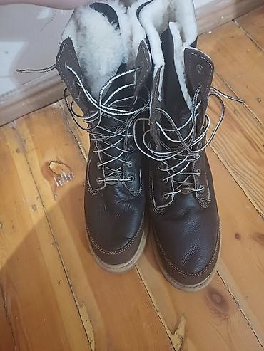 зимний обуви: Ботинки, 41, Timberland, Б/у, цвет - Коричневый, Самовывоз — 1