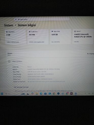narda gunluk internet paketi: Intel Celeron, 4 GB, 14 "