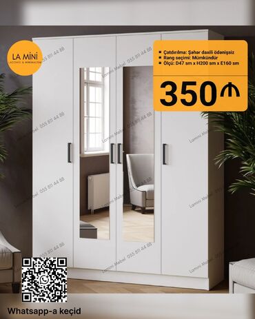 Sifarişlə termolar: Yeni, Açılan, 4 qapılı Düz dolab, Qarderob, paltar dolabı, Azərbaycan