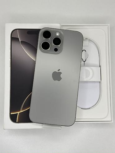 IPhone 16 Pro Max, Б/у, 256 ГБ, Natural Titanium, Коробка, 92 %